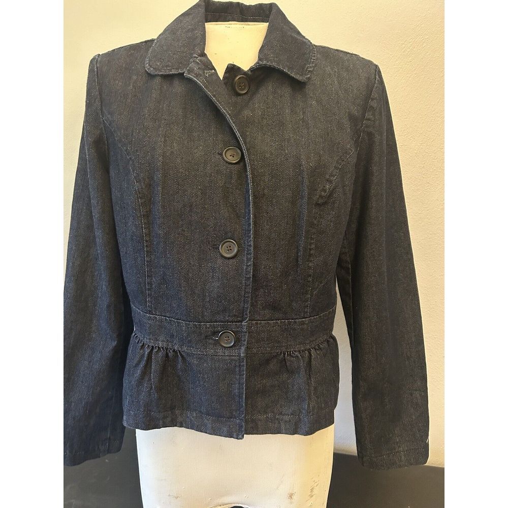 Vintage Tommy Hilfiger Jacket Women L Denim Blue Jean Med Wash Y2K 2000s‎ Ladies